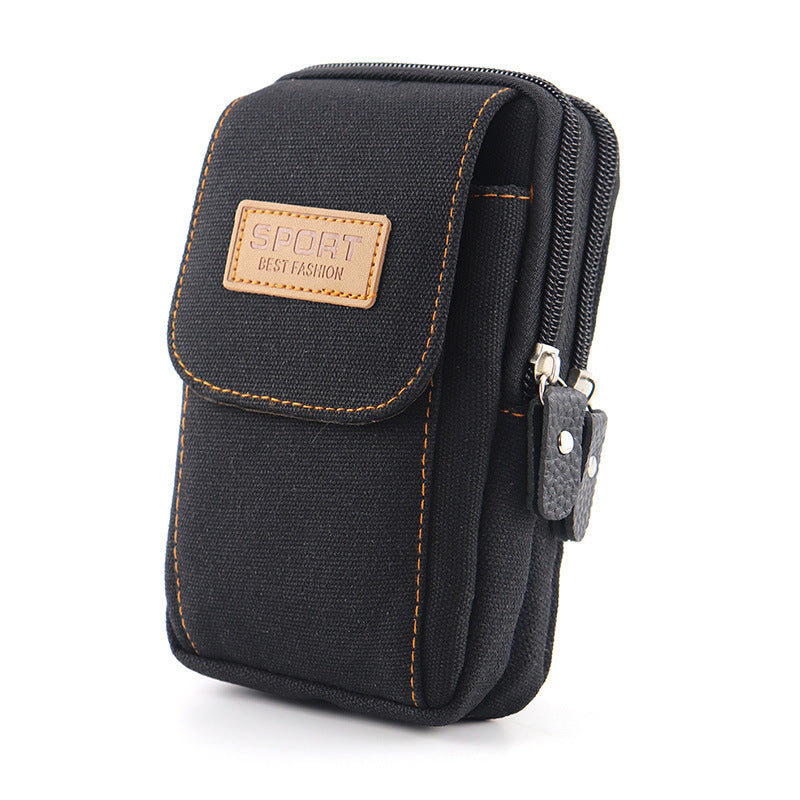 Men's Comfortable Mobile Cell Canvas Pannier Phone Bags