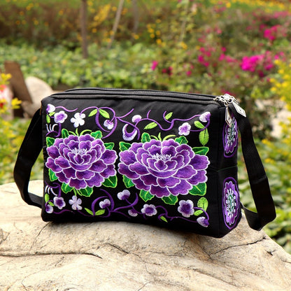 Women's National Style Embroidered For Embroidery Triple Crossbody Bags