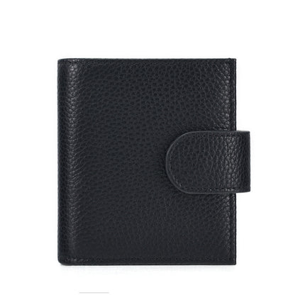 Portefeuille court en cuir de vachette pour femme avec mini-carnet créatif