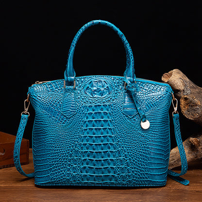 Women's For Retro Crocodile Pattern Brahmin Portable Handbags