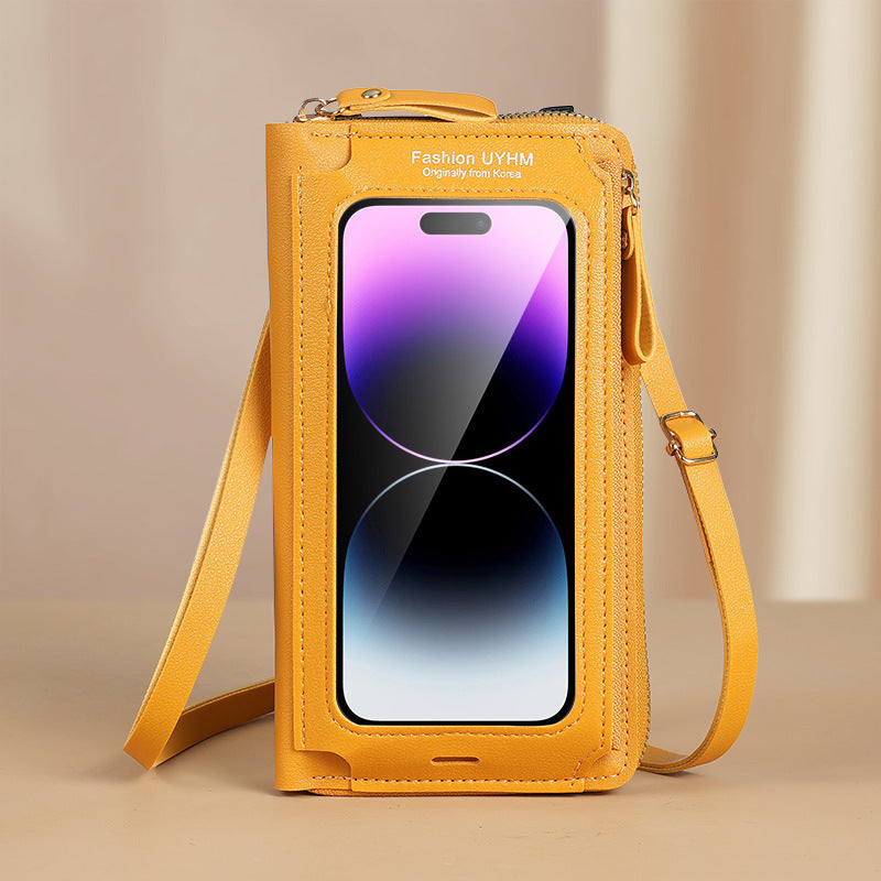 Women's Touch Screen Multifunctional Transparent Mini Mobile Phone Bags