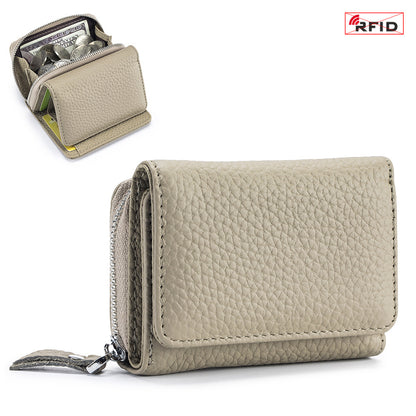 Women's Short Leather Mini Large Capacity Pocket Ladies Wallets