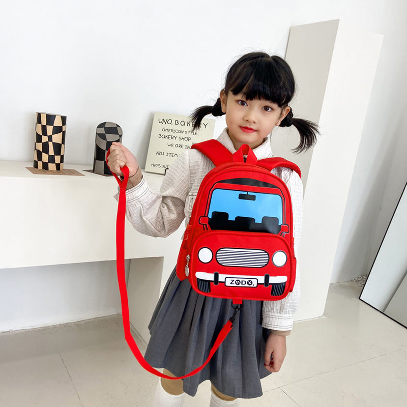 Sacs d'école maternelle personnalisés avec impression de voiture pour garçons, motif licorne de dessin animé