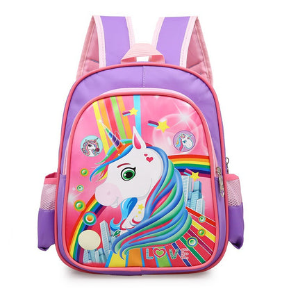 Sacs d'école primaires pour garçons avec licorne printanière