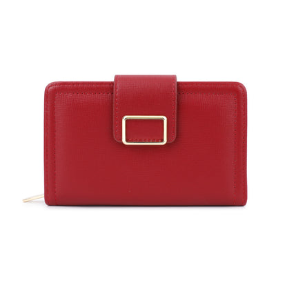 Women's Solid Color Short Medium Style Korean Ladies Wallets