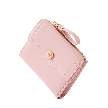 Women's Short Chic Folding Minimalist Credentials Ladies Wallets