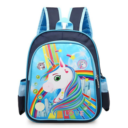 Sacs d'école primaires pour garçons avec licorne printanière