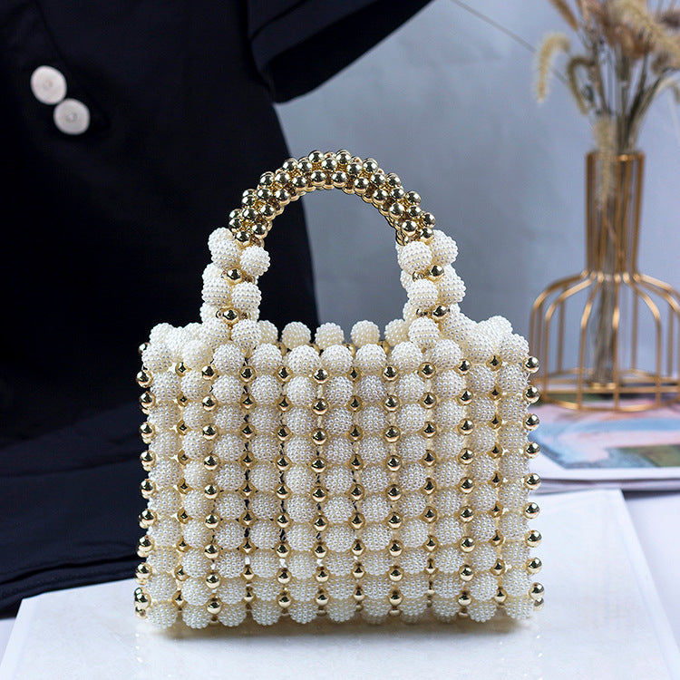 Waxberry Ball Pearl Dinner Dress Hand-woven Design Handbags