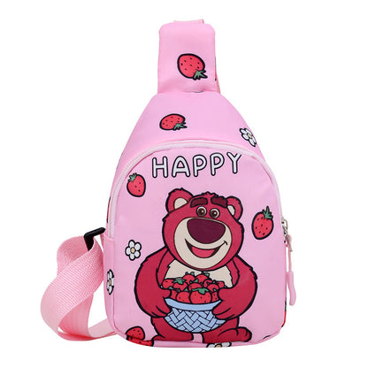 Sacs banane pour enfants de style coréen pour garçons et filles, jolis oursons aux fraises