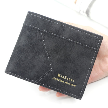 Men's Matte Leather Man's Large Capacity Multi Men's Wallets