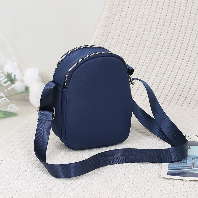 Women's Real Silk Cloth Embroidery Thread Mobile Crossbody Bags