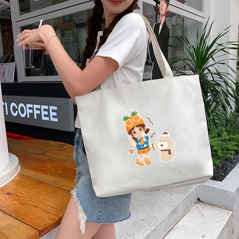 Women's Canvas Tote Large Capacity Hand Carrying Shoulder Bags