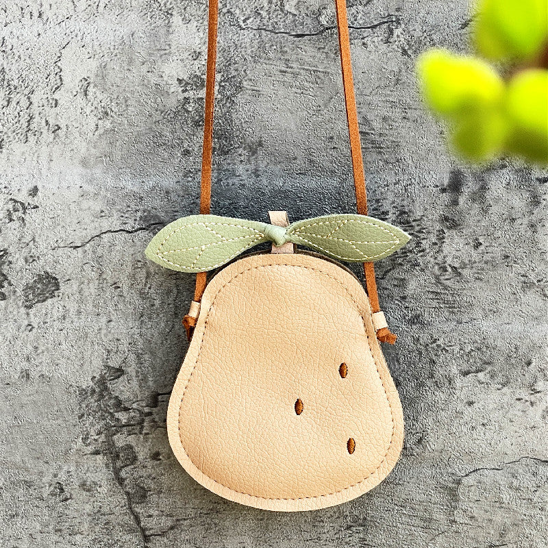 Porte-monnaie pour enfants de style coréen à motif litchi doux au toucher