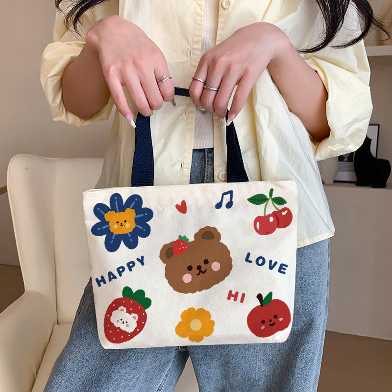 Canvas Female Cartoon Cabs Fashion Korean Handbags