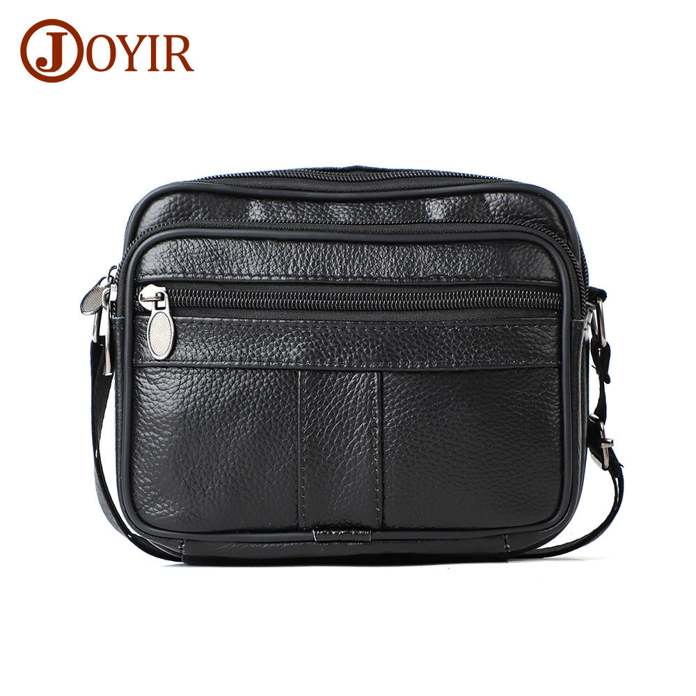 Men's Genuine Leather Litchi Pattern First Layer Bags