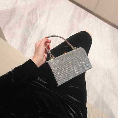 Sac fourre-tout en strass, sac à bandoulière pour robe de banquet de princesse, petit et brillant