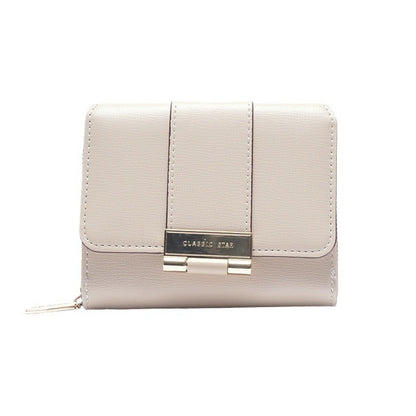 Women's High-grade Short Folding Zipper Clutch Ladies Wallets