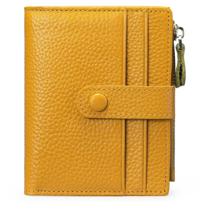 Women's Short Leather Large Capacity Multifunctional Zipper Ladies Wallets