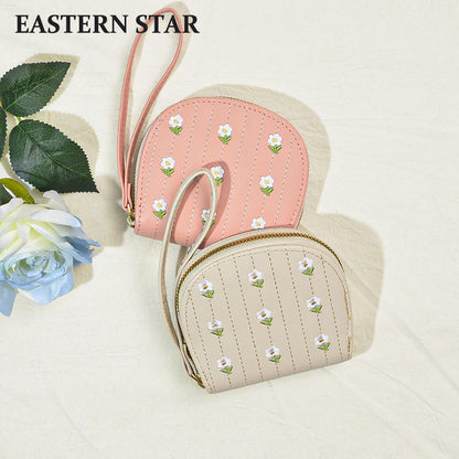 Autumn Female Fresh Floral Zipper Multifunctional Ladies Wallets