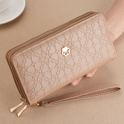 Women's Long Double Zipper Mobile Mini Ladies Wallets