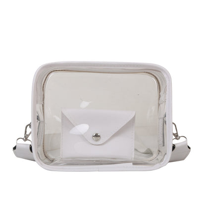 Women's Fashion Simple Envelope Transparent Jelly Shoulder Bags