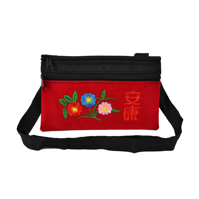 Women's Stylish Ethnic Style Embroidered Mobile Crossbody Bags