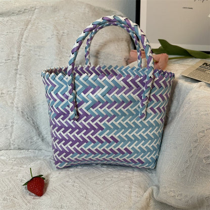 Women's Twill Hand-woven Woven Large Capacity Hand Handbags