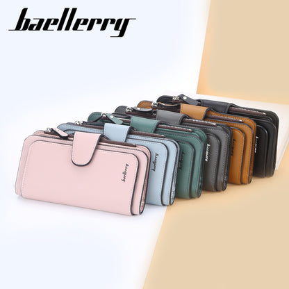 Women's Long Korean Style Zipper Hasp Multiple Slots Ladies Wallets