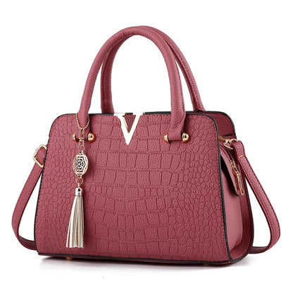 Women's Fashion Classic Large Capacity Crocodile Pattern Bags