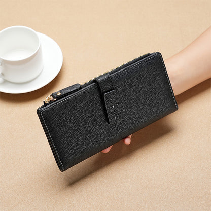 Women's Long Clutch Contrast Color Fashion Zipper Ladies Wallets