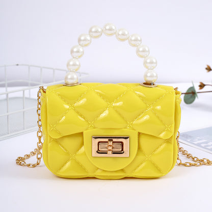 Candy Color Chain Change Packet Pearl Crossbody Bags