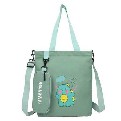 Children's Tuition Canvas Cartoon Printed Class School Bags