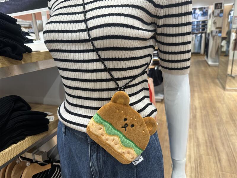 Burger Bear Change Earphone Storage Birthday Crossbody Bags