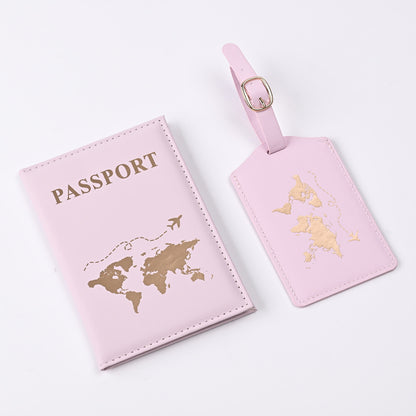 Paquet d'étiquettes d'identification pour couverture de passeport bronzante Trend Map