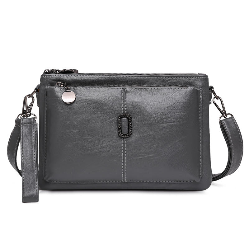 Women's Soft Leather Small Mother Shopping Clutch Handbags