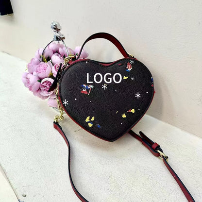 Women's Autumn Cartoon Cute Heart Shape Trendy Crossbody Bags