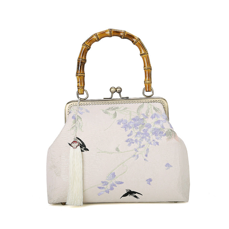 Elegant Embroidered Small Square Ancient Style Cheongsam Handbags