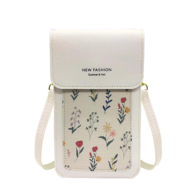 Stylish Touch Screen Thin Printed Mini Phone Bags