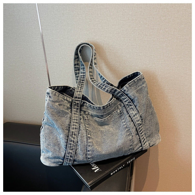 Women's Trend Denim Fashion Simple Temperamental Retro Shoulder Bags