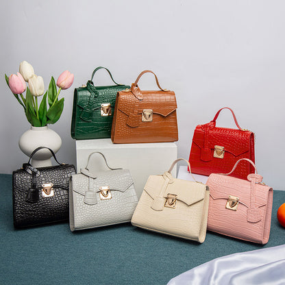 Women's Summer Street Fashion Leather Small Square Handbags