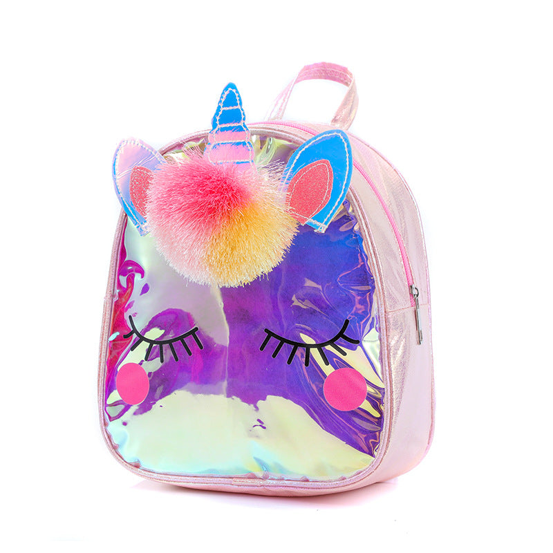 Sac à dos transparent pour enfants Little Princess Fantasy Laser Unicorn