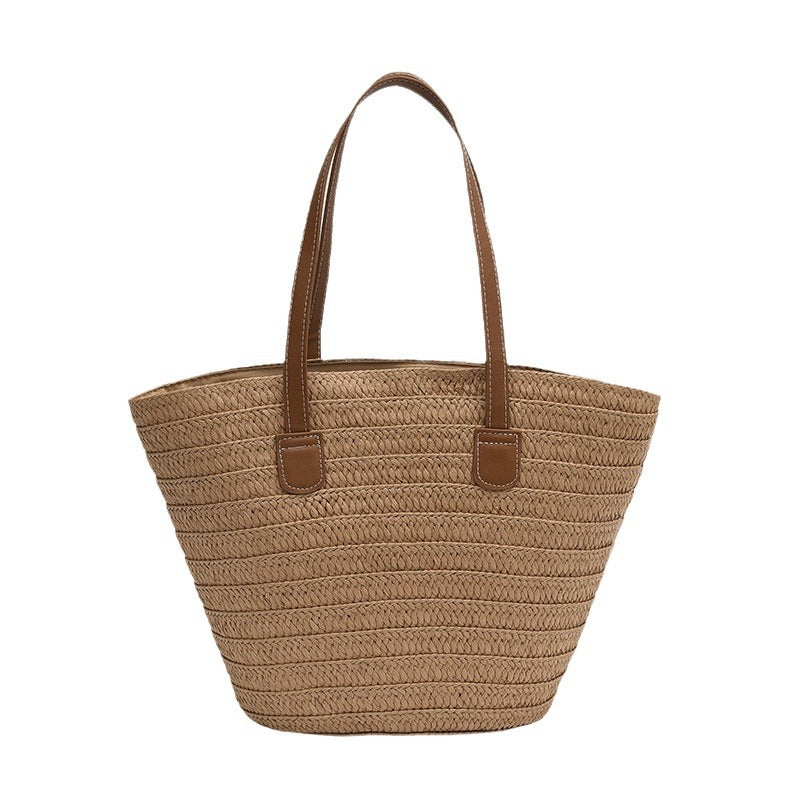 Women's Woven Large Capacity Vacation Beach Vegetable Handbags