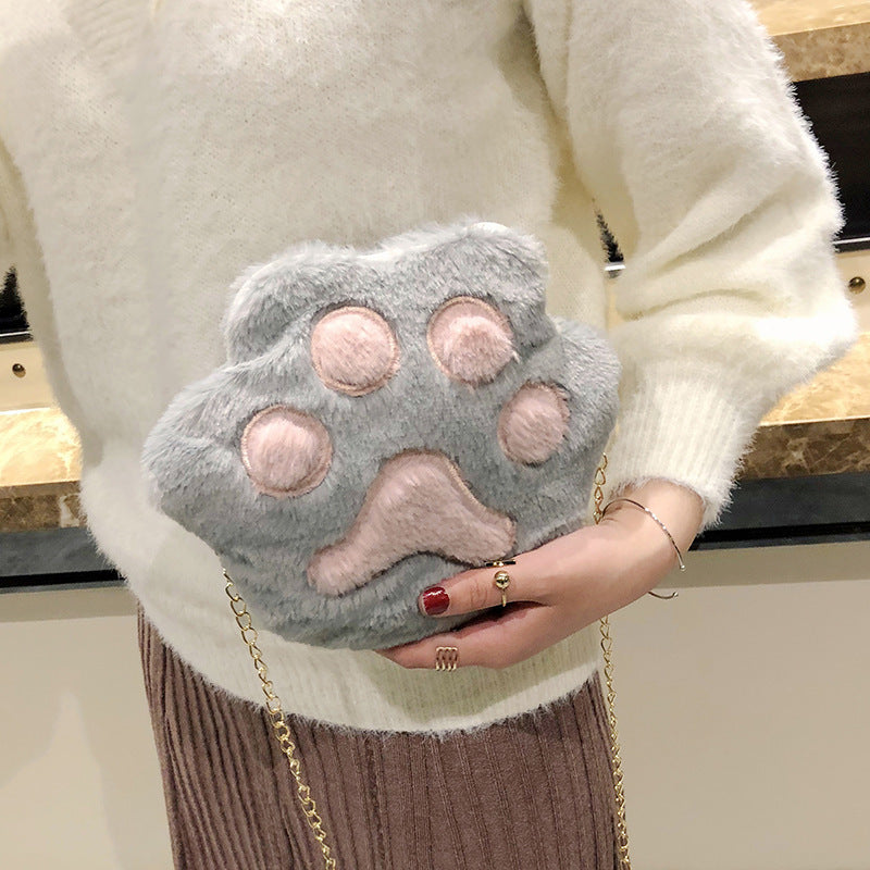 Women's Cool Korean Small Brush Plush Shoulder Bags