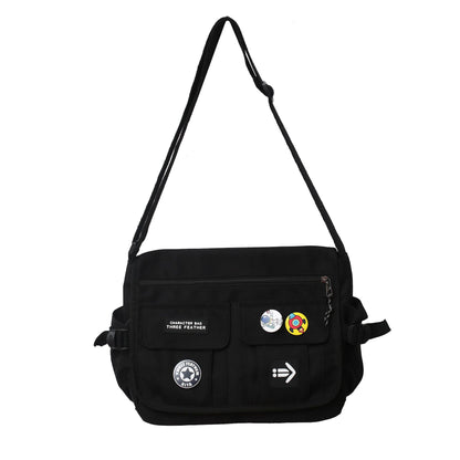 Men's Simple Fashion Campus Tooling Leisure Large Men's Messenger Bags