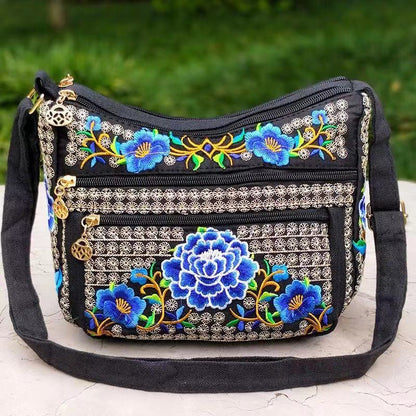 Women's Yunnan National Style Embroidered Full Embroidery Crossbody Bags