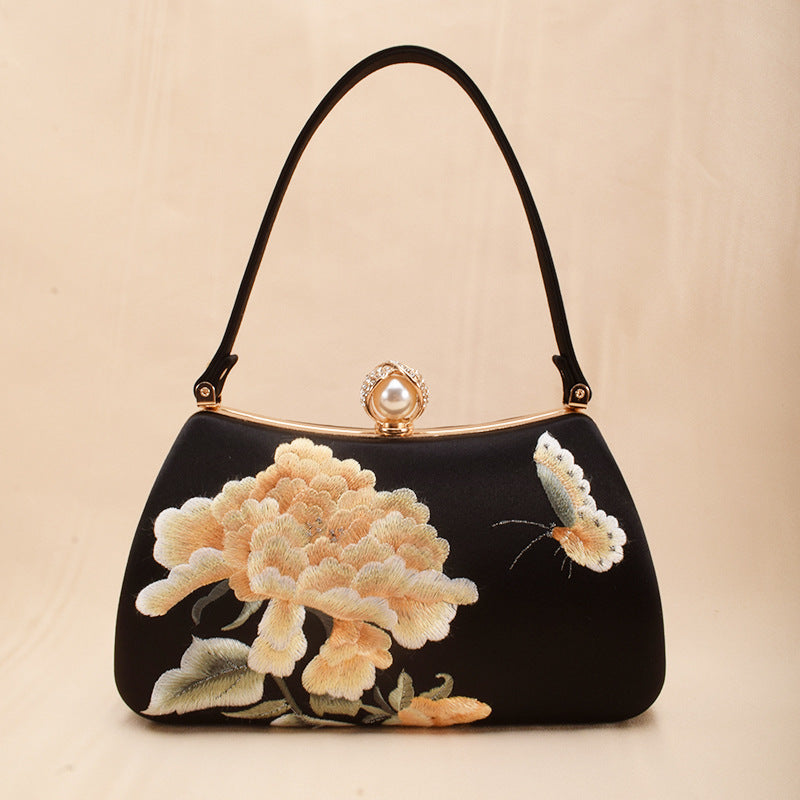 Dinner High-grade Su Vintage Design Cheongsam Dress Handbags