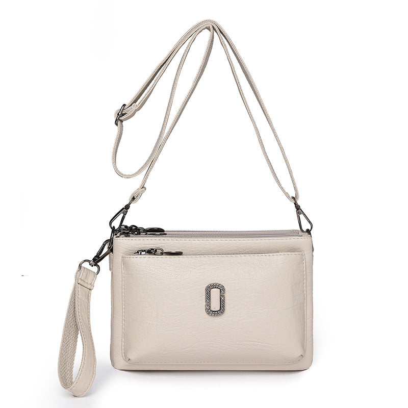 Women's For Mom Simple Soft Leather Crossbody Bags