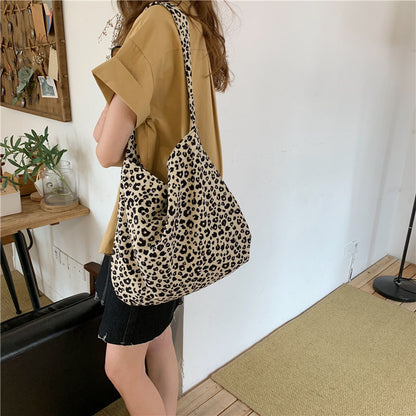 Women's Leopard Print Western Style Canvas Female Crossbody Bags