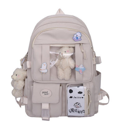 Women's Wind Large Capacity High Korean Cartoon Backpacks