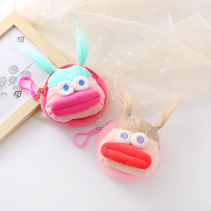 Braid Sausage Mouth Potato Creative Doll Coin Purses